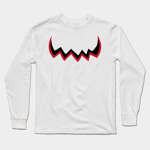 scary teeth face mask Long Sleeve T-Shirt by PIIZ